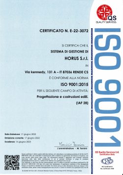 CERTIFICATO QS - HORUS 9001